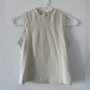 Skims Cotton Jersey Mock Neck Tank